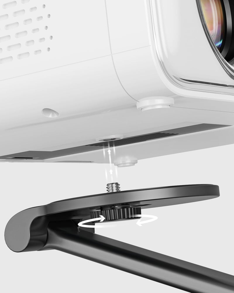 Aurzen Projector Foldable Stand, Ultra-Compact with Easy Setup, 180° Rotation, Compatible with TMY, HAPPRUN, Yaber, Epson & Most Projectors (¼-Inch Screw, Only Stand) - Image 2